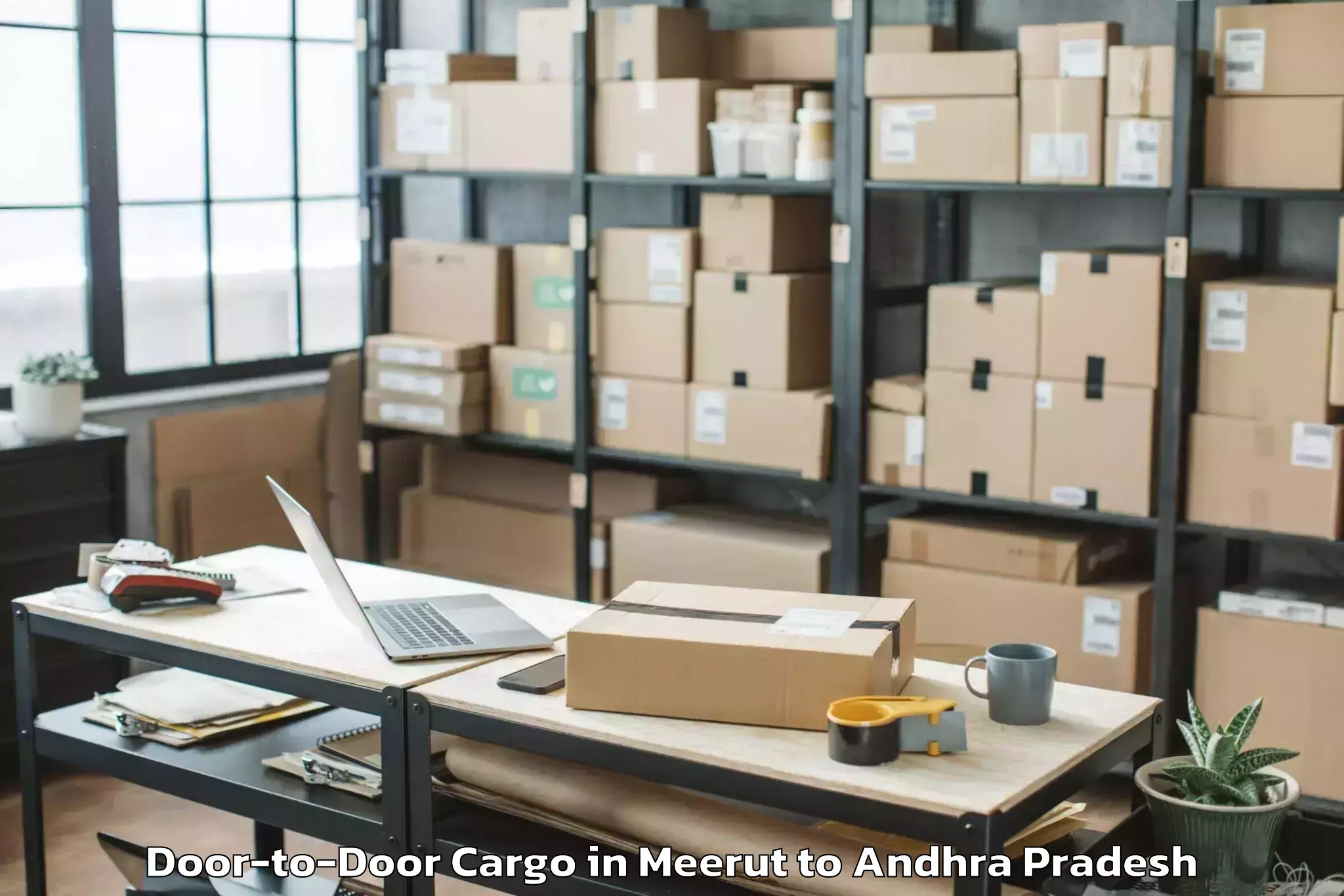 Affordable Meerut to Mandavalli Door To Door Cargo